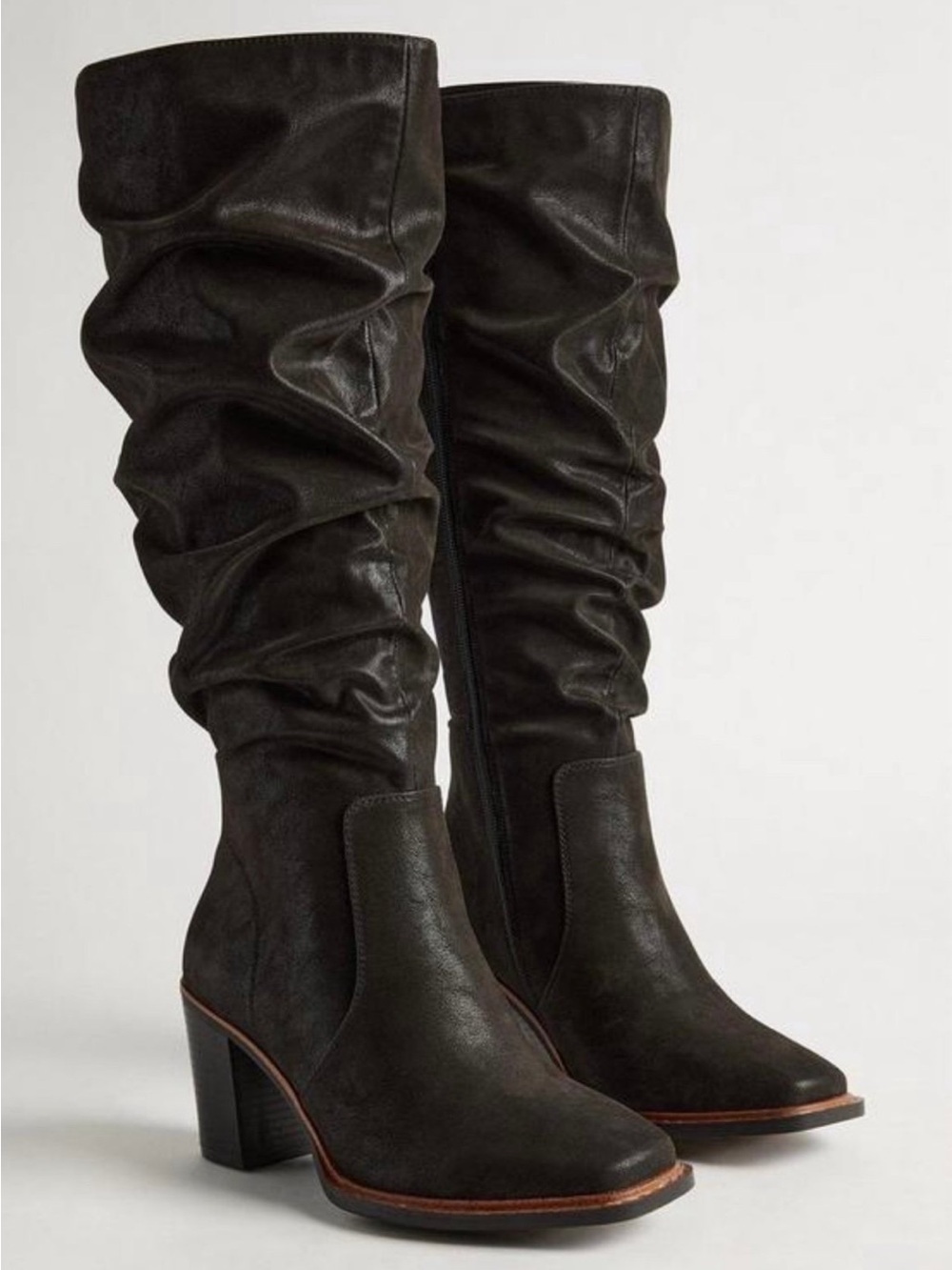 Torrid Slouchy Black Boots Size 8WW